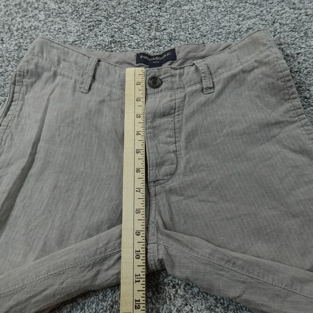 Banana Republic Pants Mens 29X32 Gray Linen Chambray Chino Trouser Straight Y2K